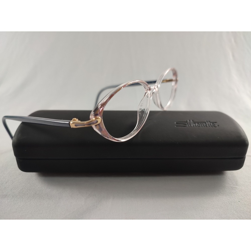 Silhouette SPX 1980 6056 Pink Floral Gold Oval Eyeglass Frames 50-14 125 Austria